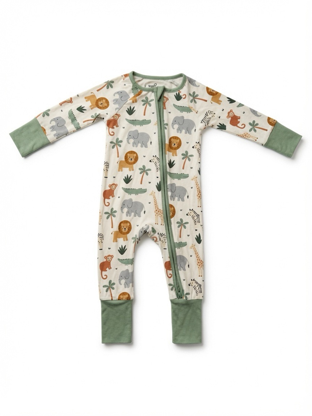 Caden Lane Animal Safari Convertible Zip Romper